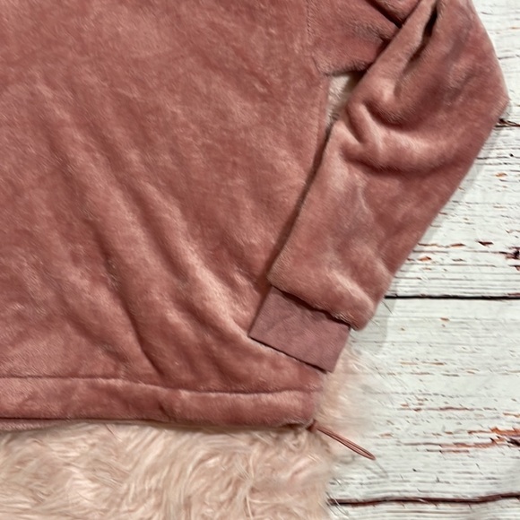 Anthropologie Sunday in Brooklyn Kelyn Pink Leopard Fleece Pullover Jacket - Picture 8 of 12